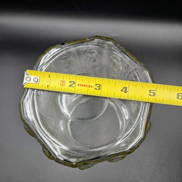 Vintage LE Smith Clear Glass Canister Atterbury Scroll Candy Cookie Jar Read - Picture 3 of 13